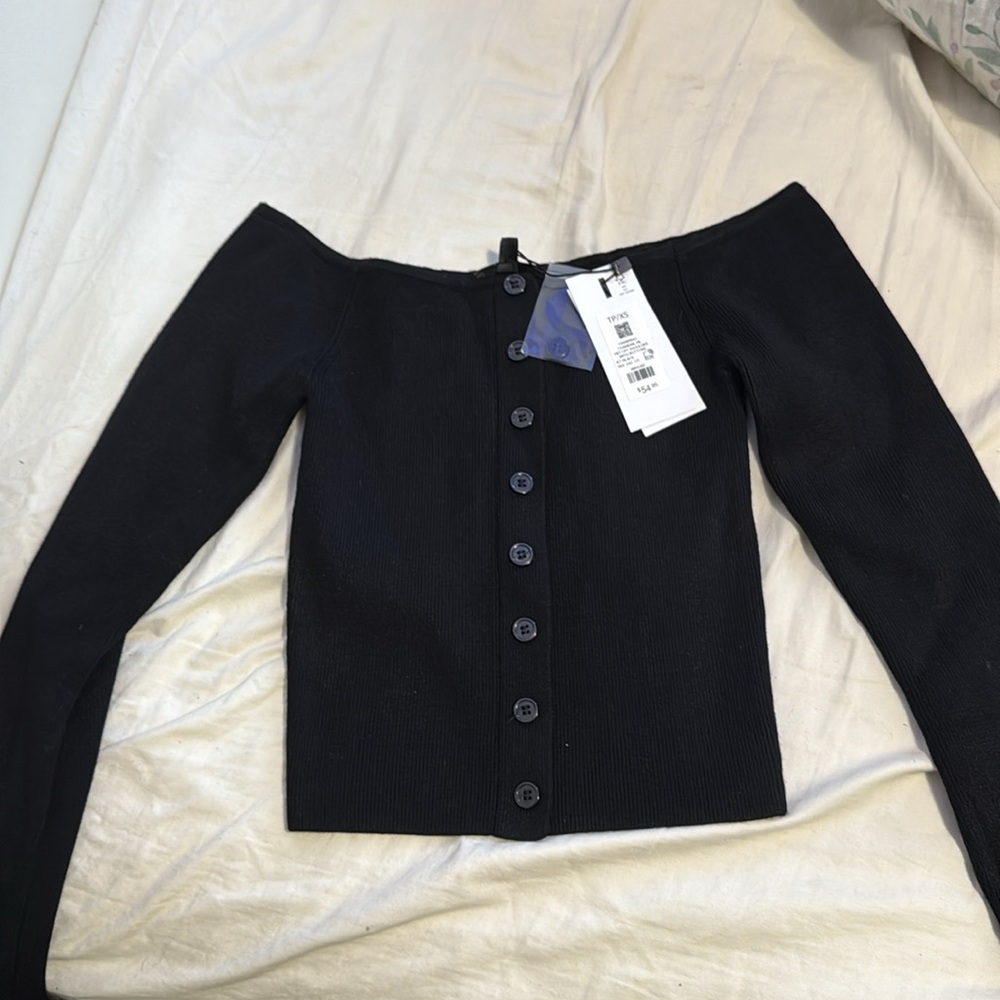Off-Shoulder Black Sweater